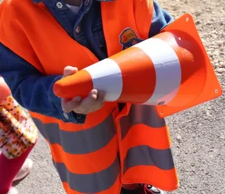 4 Cônes de slalom 23 cm pour parcours de jeux