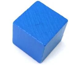 20 Cubes en bois 3 cm multicolores 4 couleurs