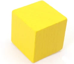 20 Cubes en bois 3 cm multicolores 4 couleurs