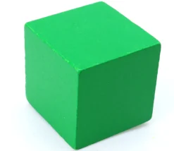 20 Cubes en bois 3 cm multicolores 4 couleurs