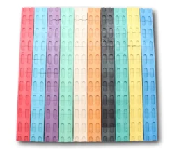 100 cubes encastrables multicolores 2 cm - bois recyclé