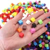 1000 Cubes plastiques 1 x 1 cm multicolores - 10 couleurs - 10 mm