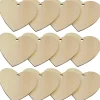 50 Cœurs en Bois à personnaliser plats 10 cm