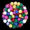 90 dômes 1 à 90 de 22 mm demi-boules numérotées plastique coloré.