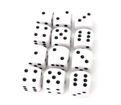 12 Dés à jouer 18 mm classique points 1 à 6 jeux de société