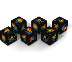 6 dés à jouer Mickey et ses amis arc en ciel - Disney