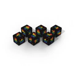 6 dés à jouer Mickey et ses amis arc en ciel - Disney