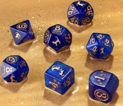 7 dés chats avec le dé 4 faces moderne - Set Meowster