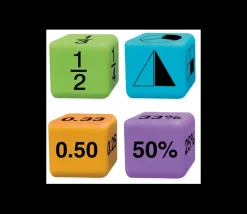 16 dés géants 4.5 cm équivalence nombres décimaux