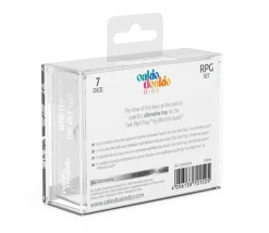 7 dés métal argenté multi-faces RPG