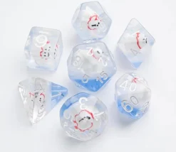 7 dés multifaces avec Ours polaire à l'intérieur