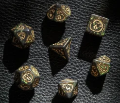 7 dés multifaces dragon Nephrite