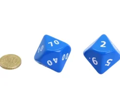 7 dés multi-faces géants opaques JUMBO à l'unité (couleur mise au hasard)