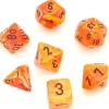 7 dés multifaces Vortex ORANGE