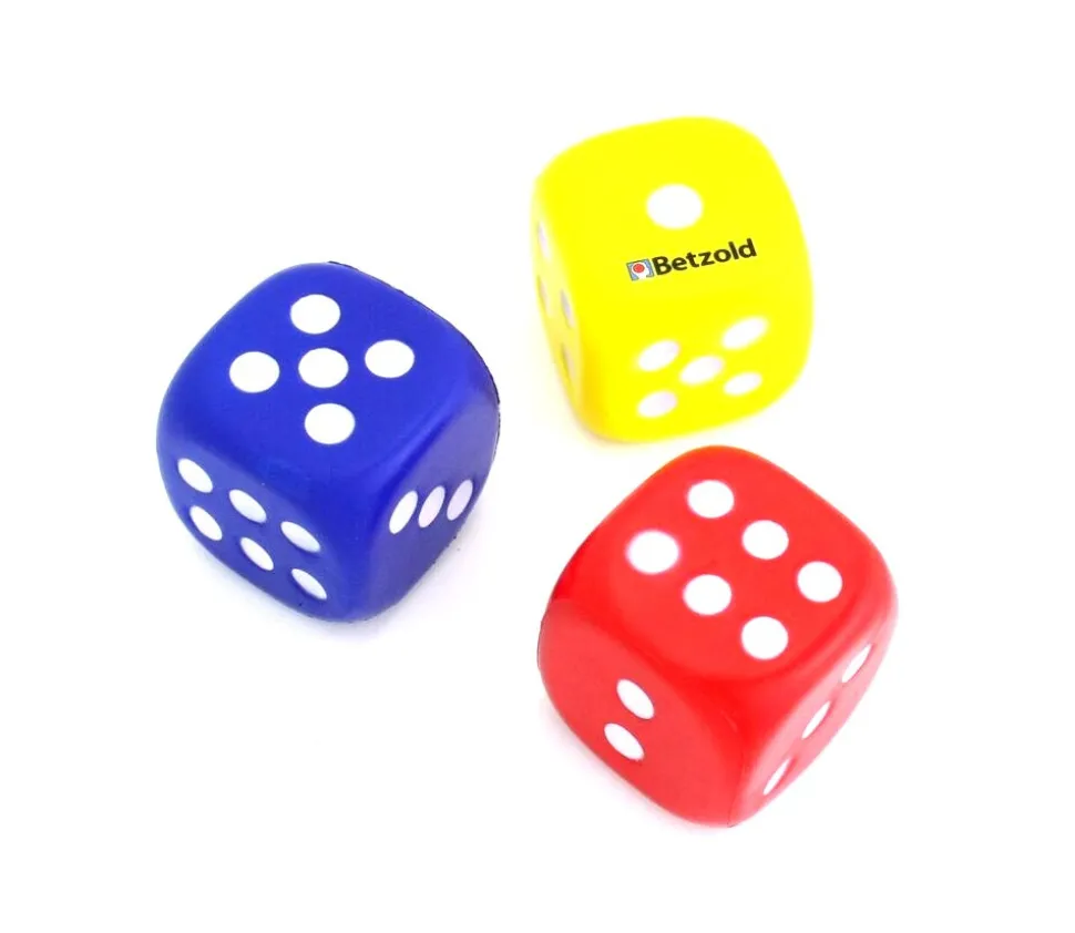 3 Dés silencieux de 5 cm de côté mousse compacte