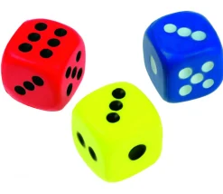 3 Dés silencieux de 5 cm de côté mousse compacte
