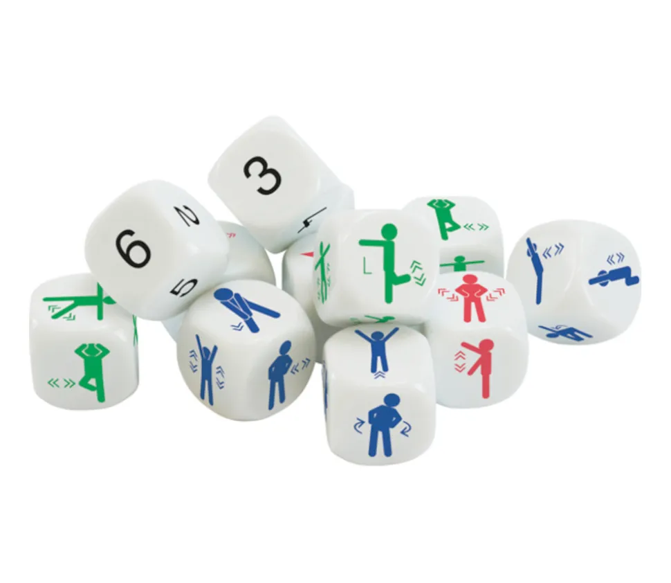 12 dés sportifs pour jeux de mouvement
