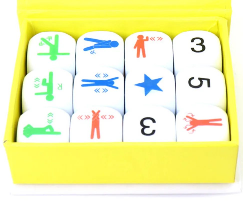 12 dés sportifs pour jeux de mouvement