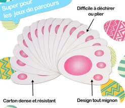 60 empreintes de lapin pour création de parcours