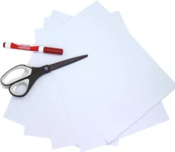 5 Feuilles aimantées A4 blanches magnétiques