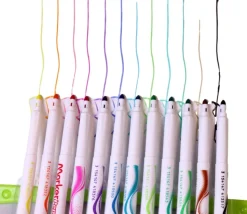 12 Feutres effaçables pour ardoise ou tableau blanc - 12 couleurs