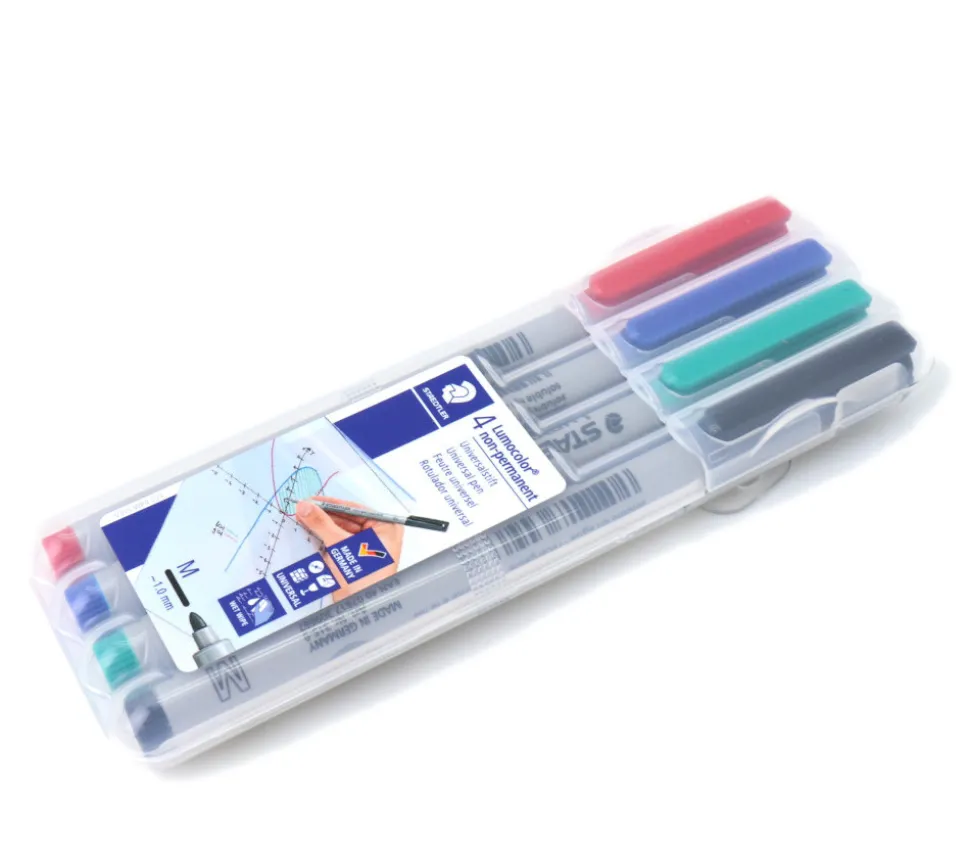 4 Feutres non-permanents couleurs pour personnalisation