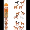 12 figurines chevaux dans un tube de rangement