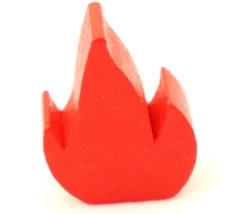 7 Flammes feu 2.5 cm en bois pour jeux