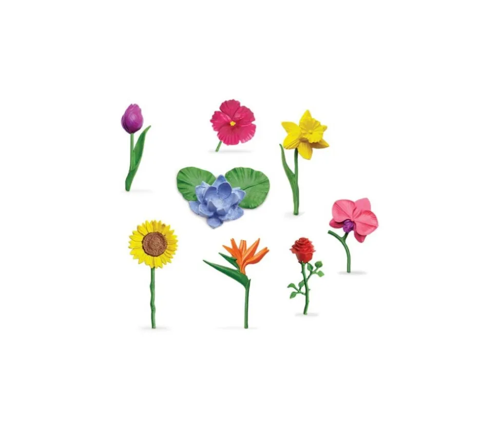 8 fleurs figurines d'environ 8 cm
