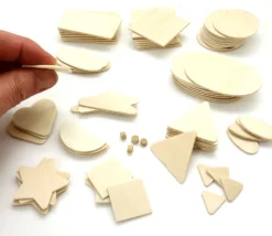 78 formes diverses en bois brut contre-plaqué