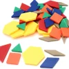 50 Formes géométriques blocs logiques plastique coloré