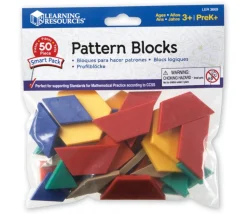 50 Formes géométriques blocs logiques plastique coloré