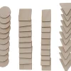 40 Formes géométriques bois naturel 3 cm