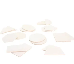 18 Formes géométriques bois naturel 7 cm