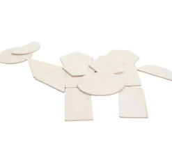 18 Formes géométriques bois naturel 7 cm