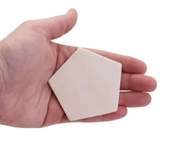 18 Formes géométriques bois naturel 7 cm