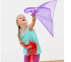 10 foulards colorés de jonglage 40 x 40 cm