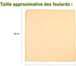 32 foulards de jonglage colorés 60 x 60 cm