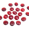 20 galets gems 15/18 mm rouge translucide - mini pierres plates