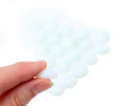 20 galets gems blancs 15/19 mm - mini pierres plates