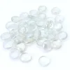40 galets gems transparents mini pierres plates 18/22 mm