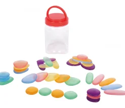 36 galets translucides couleurs pastel 5 cm