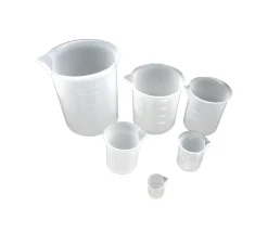 6 Gobelets mesureurs bec verseur plastique béchers