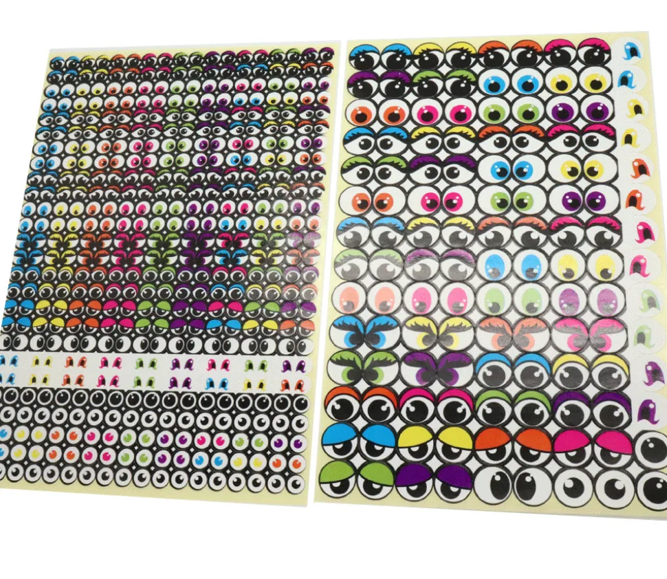 594 gommettes stickers yeux adhésifs