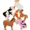 6 grands animaux de la ferme - Figurines en bois