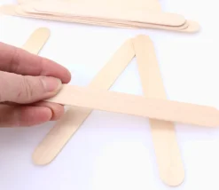 50 grands bâtonnets bois naturel 15 x 1.8 x 0.18 cm bricolage et jeux