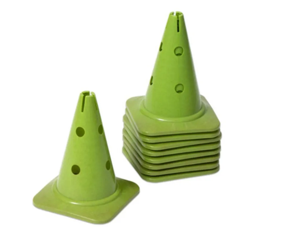 4 grands cônes slalom 30 cm éco-plastique robuste