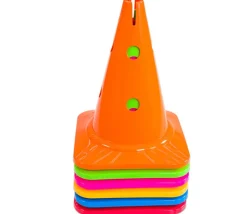 6 grands Cônes slalom 30 cm SUPER RESISTANTS avec trous