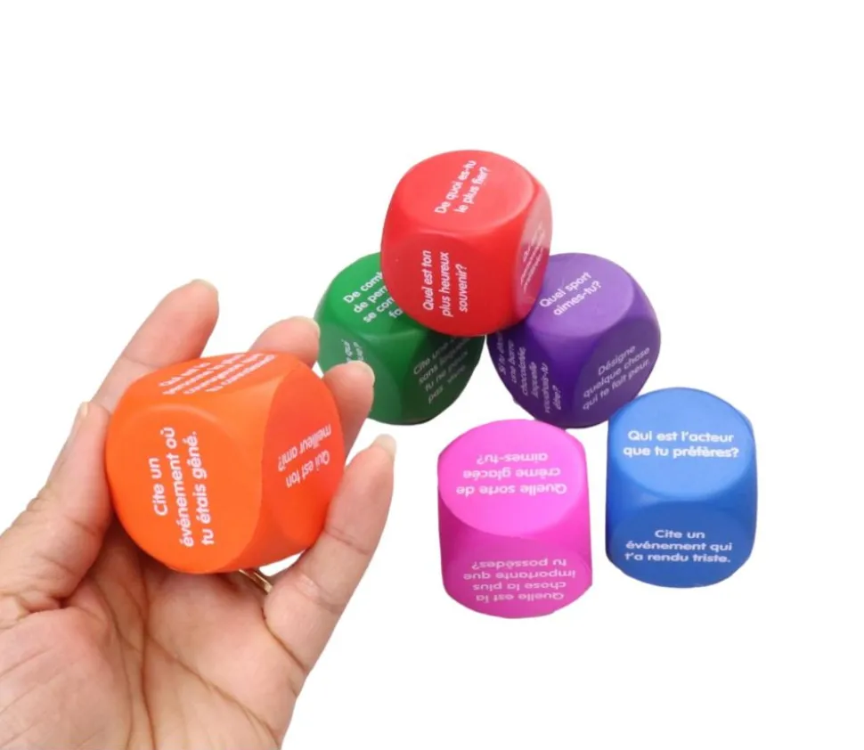 6 grands dés questions pour discussion 4 cm
