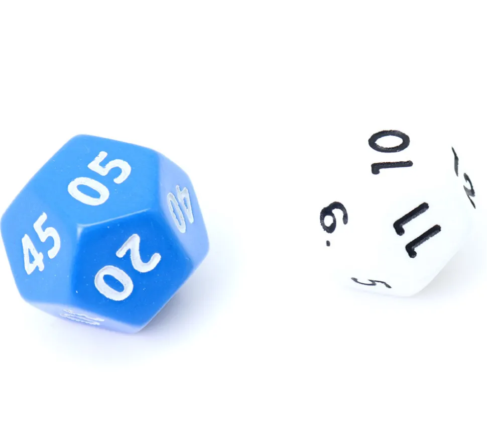 2 grands dés temps : 1 dé heure et 1 dé minute